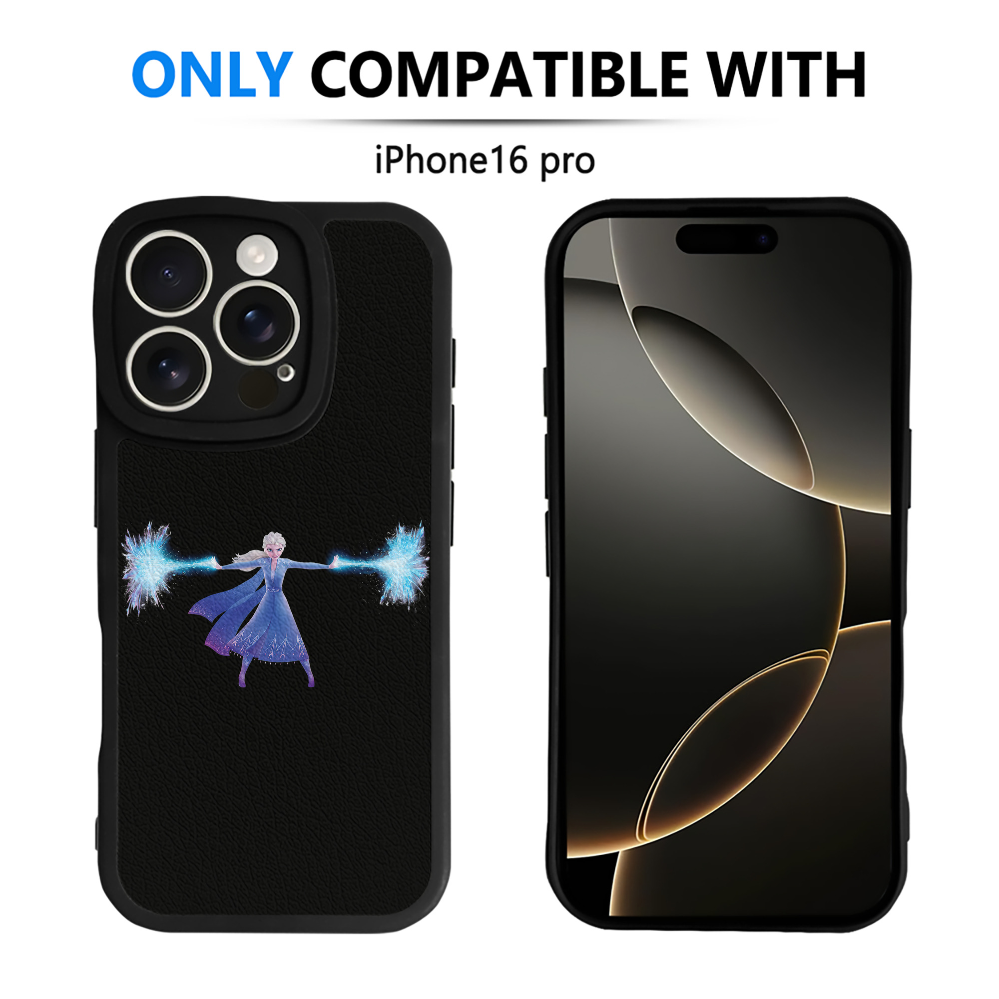 （画像用） アナと雪の女王 アンナ エルサ Frozen Anna Elsa 【iPhone 16シリーズ対応】シリコンスマホケース（レザー調） 材質：シリコン